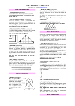 FSJM &ndash; SEMI-FINAL