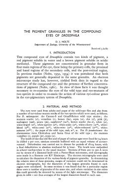 methanol. These pigments are concentrated in granular form in