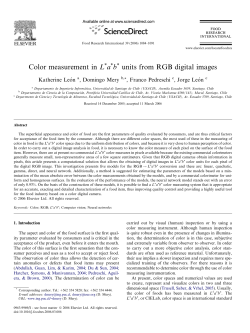 Color measurement in L*a*b* units from RGB digital images