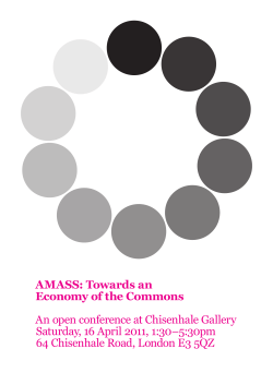 AMASS: Towards an Economy of the Commons An open