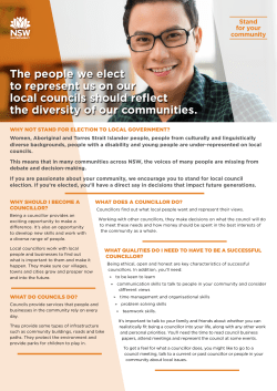 Stand for your community - Office of Local Government