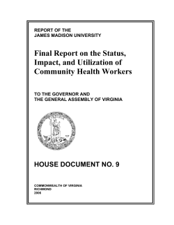 Final Report on the Status, Impact, and Utilization of Community