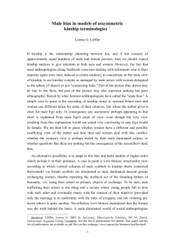 Male bias in models of assymetric kinship terminologies