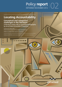 Locating Accountability - International Institute for Sustainable