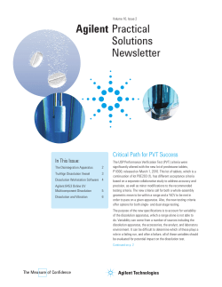 Agilent Practical Solutions Newsletter