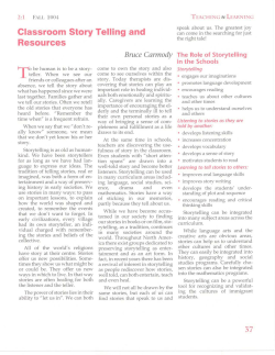 Classroom Story Telling and Resources