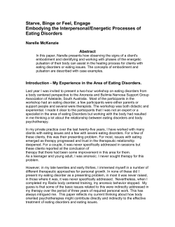 Starve, Binge and Feel