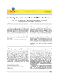 Spanish adaptation and validation of the Exercise
