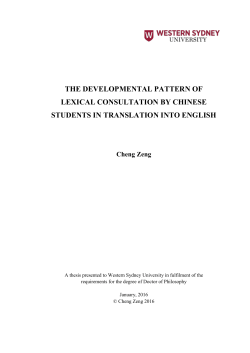 the developmental pattern of lexical consultation