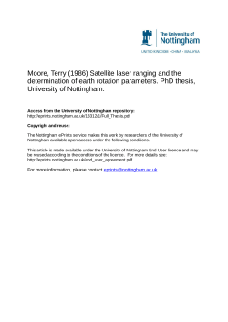 Moore, Terry (1986) Satellite laser ranging and the determination of
