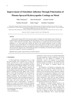 Improvement of Osteoblast Adhesion Through Polarization of