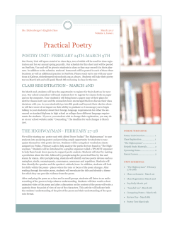 Practical Poetry - Ms. Eichenberger`s English Class