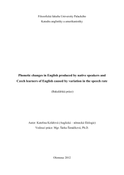 Phonetic changes in English produced by native speakers