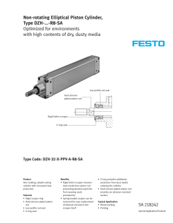 Non-rotating Elliptical Piston Cylinder, Type DZH-...-R8-SA