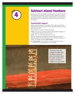 Subtract Mixed Numbers