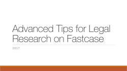 Advanced Tips for Enhanced Legal Research on Fastcase 2017