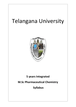 M.Sc. Pharmaceutical Chemistry