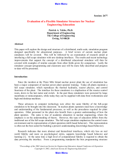 Evaluation of a Flexible Simulator Structure for Nuclear Engineering