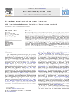 Elasto-plastic modeling of volcano ground deformation