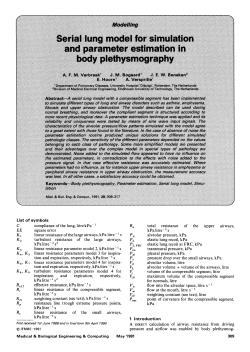 Serial lung model for simulation and parameter estimation in body