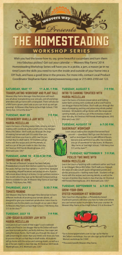 Transplanting Workshop and Plant Sale Strawberry Vanilla Jam with