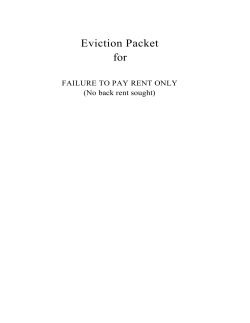 Eviction Packet for - Duval County Clerk of Courts