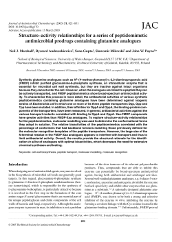 Structure&ndash;activity relationships for a series of peptidomimetic