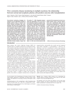 Flow cytometric disease monitoring in multiple