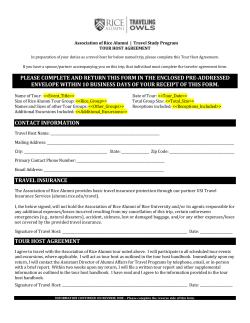 Rice &ndash; Agreement host - Educational Travel Consortium