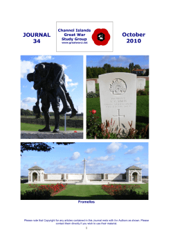 channel island - the Channel Islands Great War Study Group