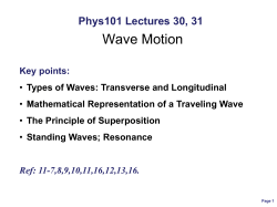 Lecture 30, 31: Waves