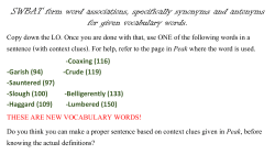 Copy down the LO. Once you are done with that, use ONE of the