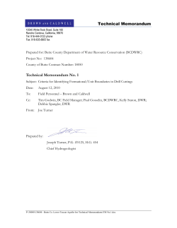 Technical Memorandum #1: Drill Cutting Criteria