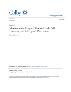 Mothers in the Margins: Thomas Hardy, DH Lawrence