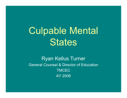 Culpable Mental States