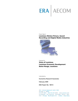 Louisiana Motion Picture, Sound Recording and Digital Media