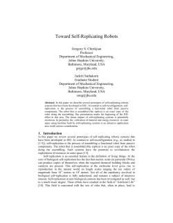 Toward Self-Replicating Robots