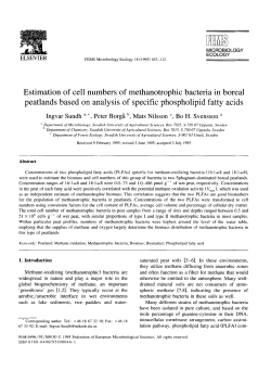 Estimation of cell numbers of methanotrophic bacteria in boreal