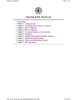 Grand Jury Manual - Federal Evidence Review