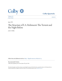 The Structure of E.A. Robinson`s The Torrent and the Night Before