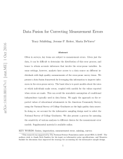 Data Fusion for Correcting Measurement Errors