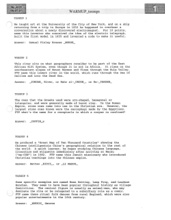 TOSSUP 1 He taught art at the University of the City of New York