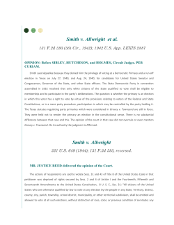 Case Digest: Smith v. Allwright 321 U.S. 649