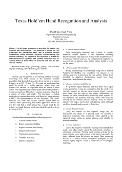 Texas Hold`em Hand Recognition and Analysis - Stacks