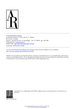 Conceptualizing Stigma - Montefiore Medical Center