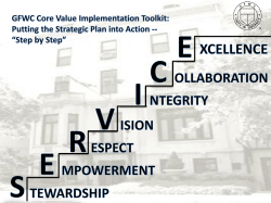 GFWC Strategic Plan Core Values Implementation Toolkit