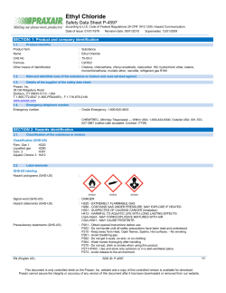 Ethyl Chloride C2H5Cl Safety Data Sheet SDS P4597