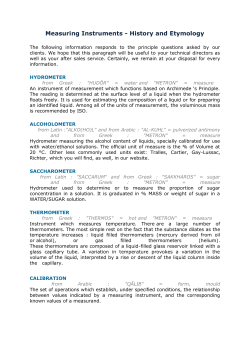 Measuring Instruments - History and Etymology