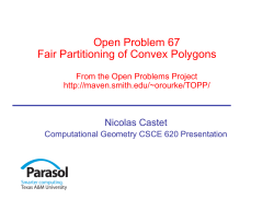 Open Problem 67 Fair Partitioning of Convex Polygons