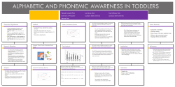 Alphabetic and Phonemic Awareness in Toddlers